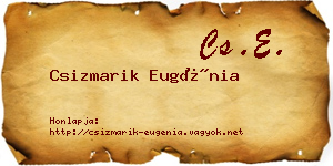 Csizmarik Eugénia névjegykártya